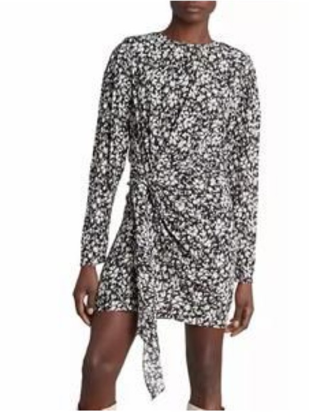 Isabel Marant Black & White Abstract Mini Dress